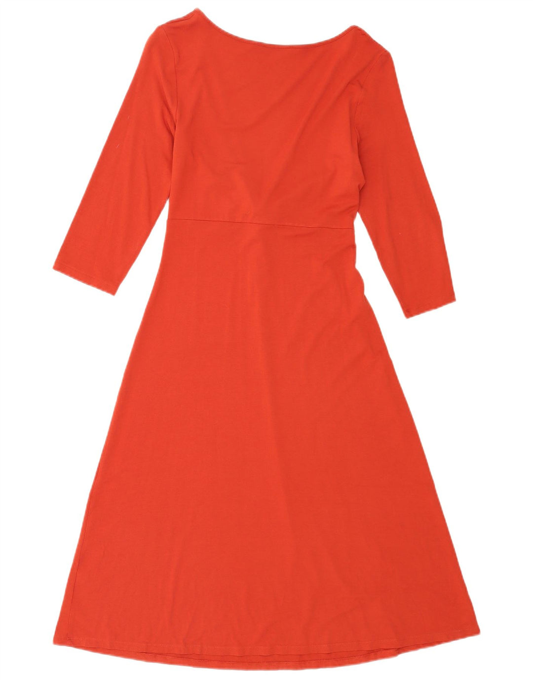 Marks & Spencer Damen-Kleid in A-Linie mit 3/4-Ärmeln, Gr. 10, Größe S, Rot, Polyester