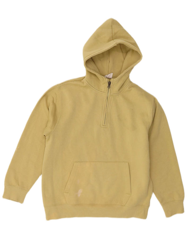 Zara Mädchen-Kapuzenpullover mit Reißverschluss, 11–12 Jahre, gelbe Baumwolle