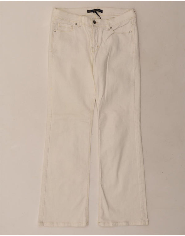 Oasis Womens Scarlet Bootcut Jeans UK 14 Medium W30 L30 White Cotton