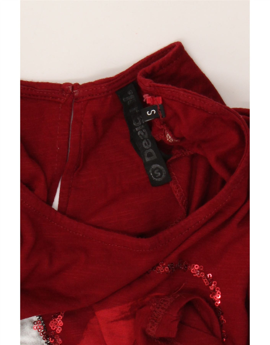 Desigual Damen Übergroßes grafisches Trägertop, UK 10, Größe S, Rot