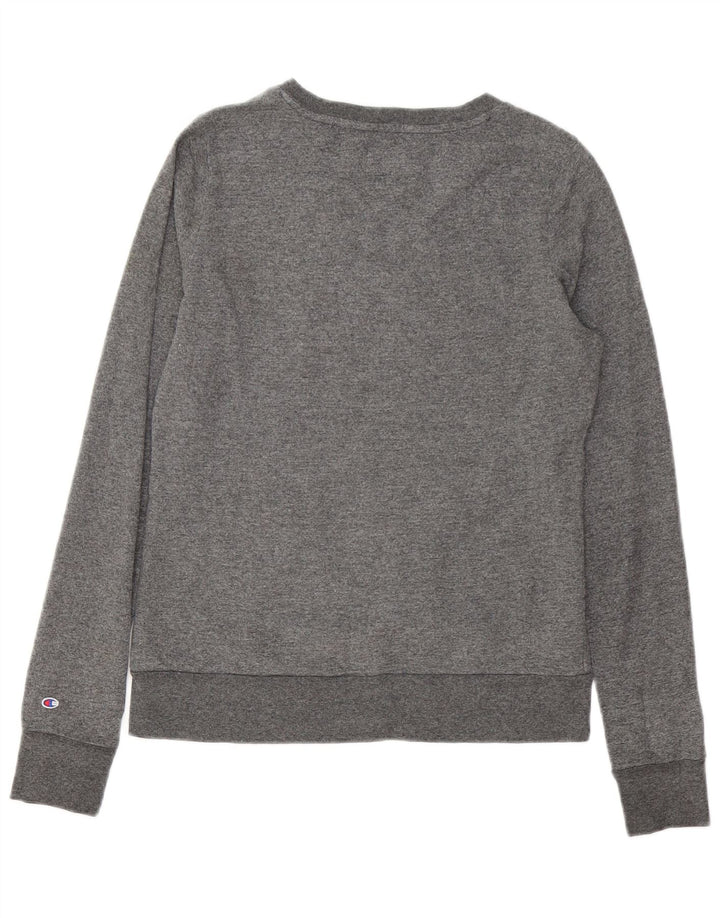 CHAMPION Damen Princeton Graphic Sweatshirt Pullover UK 10 Small Grau