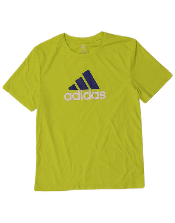 Adidas Jungen Climalite Graphic T-Shirt Top 12-13 Jahre Large Grün Polyester
