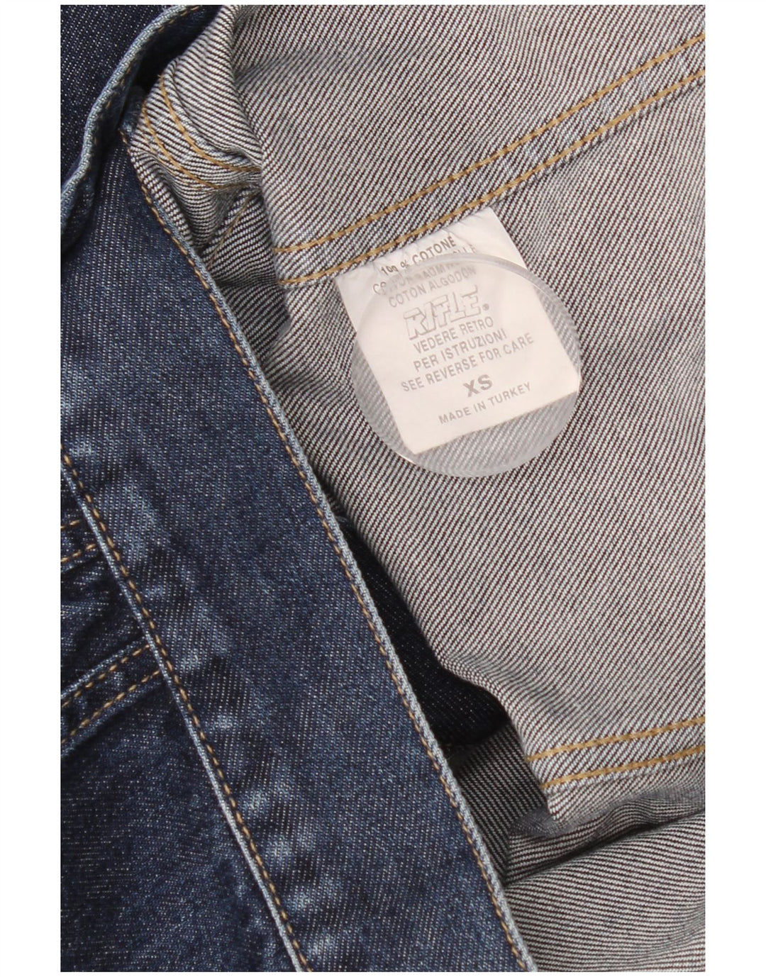 Rifle Womens Crop Denim Jacke UK 6 XS Blaue Baumwolle