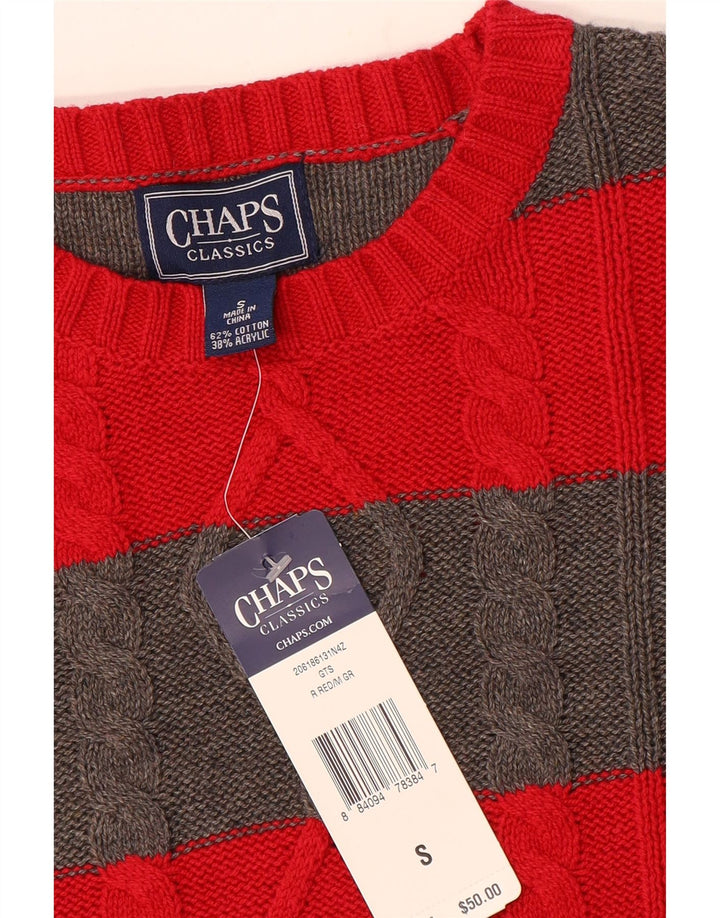 Chaps Damen Classics Pullover mit U-Boot-Ausschnitt, Gr. 10, Größe S, rot gestreift