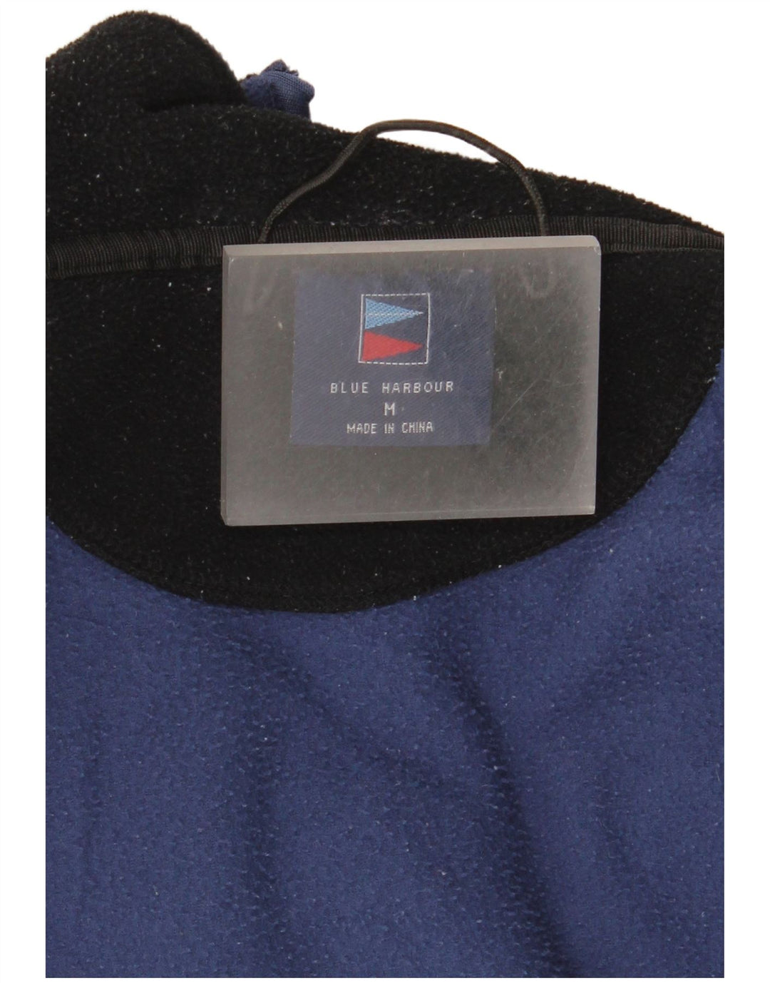 Marks & Spencer Herren-Fleecepullover „Harbor“ in Blau mit Reißverschluss und Kragen in mittlerem Marineblau