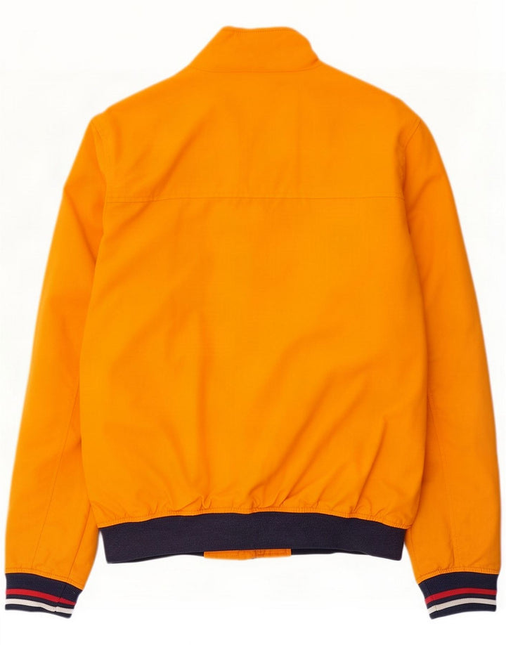 Tommy Hilfiger Herren Bomberjacke UK 38 Medium Orange Colourblock Polyamid
