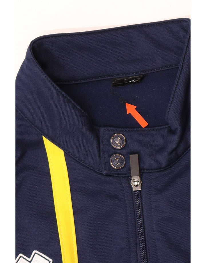 Errea Herren-Trainingsanzug-Oberteil, Jacke, groß, Marineblau, Farbblock