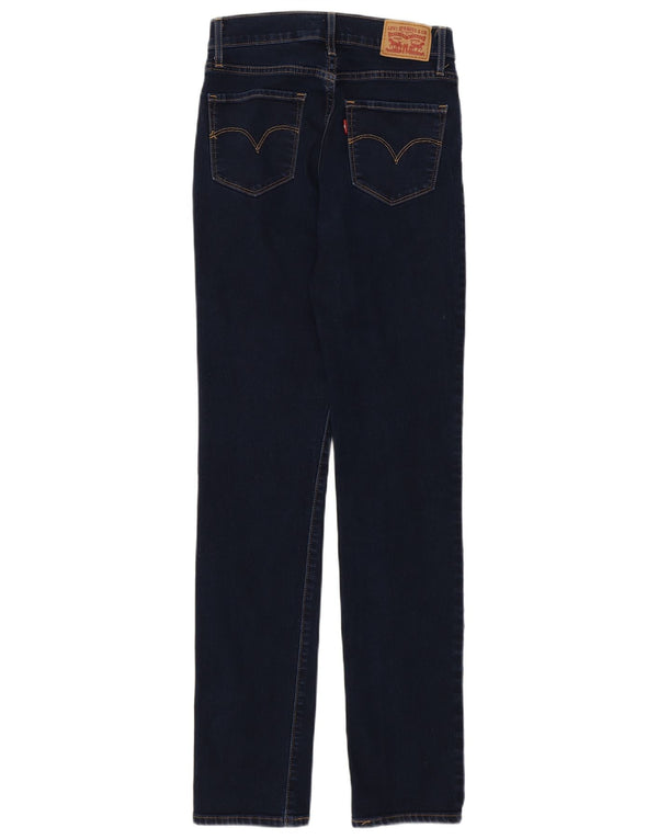 Levi's Damen 724 High Rise Straight Jeans W25 L32 Marineblau Baumwolle