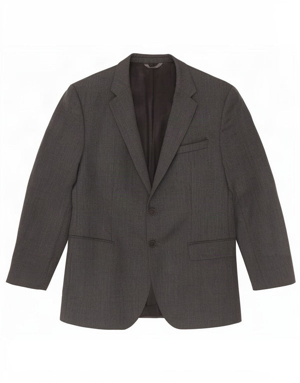 Hugo Boss Herren-Blazer mit 2 Knöpfen, EU 52, XL, graue Schurwolle