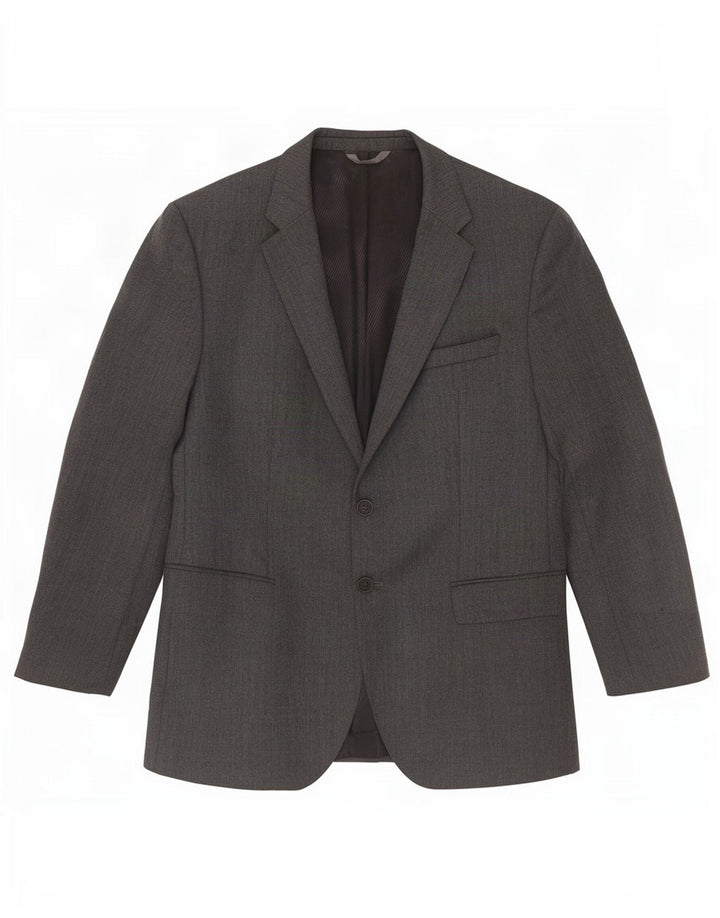 Hugo Boss Herren-Blazer mit 2 Knöpfen, EU 52, XL, graue Schurwolle