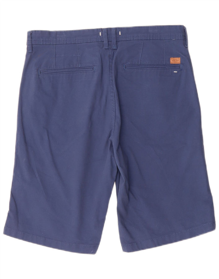 Zara Herren Chinoshorts EU 40 Medium W31 Marineblaue Baumwolle