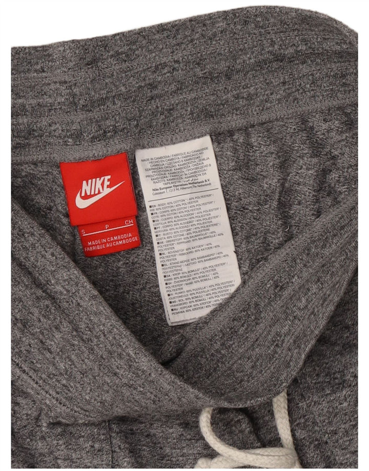 Nike Damen Sportshorts UK 8 Small Grau gefleckte Baumwolle