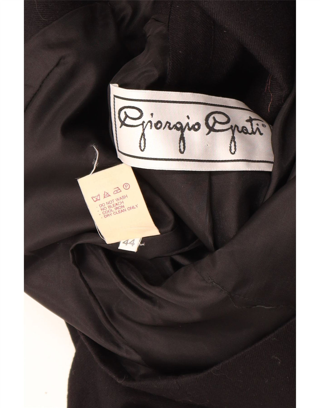Giorgio Grati Damen 2-Knopf-Blazerjacke IT 44 Mittelschwarze Wolle