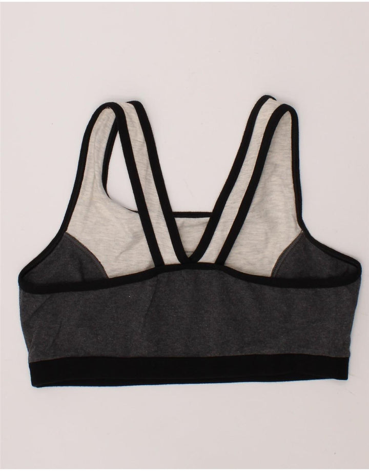 ARENA Womens Sport Bra Top IT 44 Medium Grey Colourblock Cotton Vintage Arena and Second-Hand Arena from Messina Hembry 