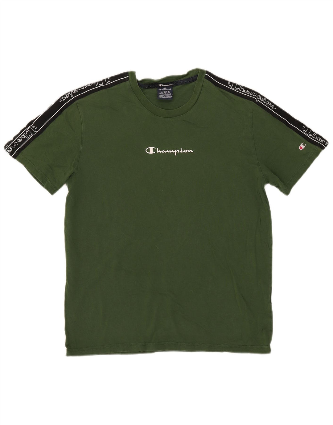 Champion Herren-T-Shirt mit Grafik, Mittelgrün, Farbblock