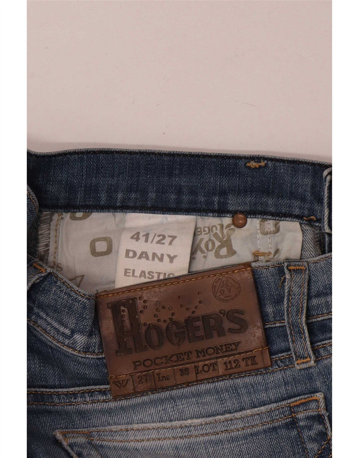Roy Rogers Damen Slim Jeans IT 41 Small W27 L32 Blaue Baumwolle