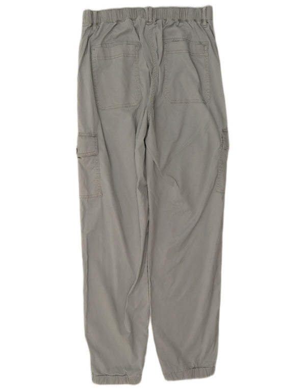 Marks & Spencer Damen-Cargohose mit hoher Taille, UK 10, Größe S, W27, L29, Grau