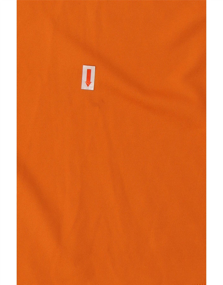 ADIDAS Herren Climacool T-Shirt Top Large Orange Colourblock Polyester