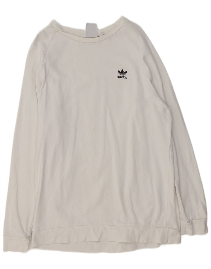 ADIDAS Herren Sweatshirt Pullover große weiße Baumwolle