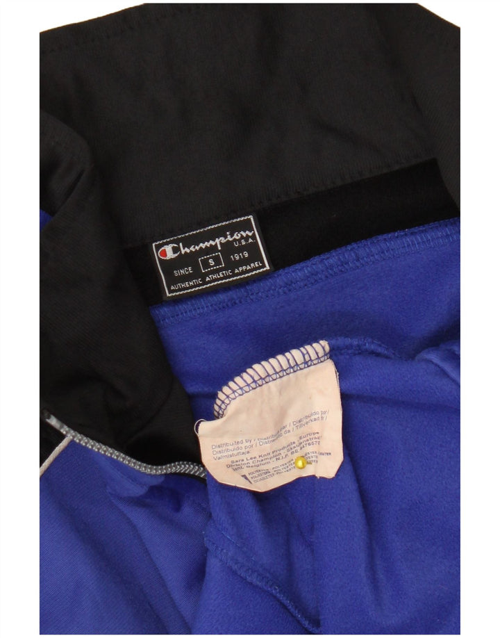 Champion Herren-Trainingsanzugoberteil mit Grafik, Größe S, Blau, Farbblock-Polyester