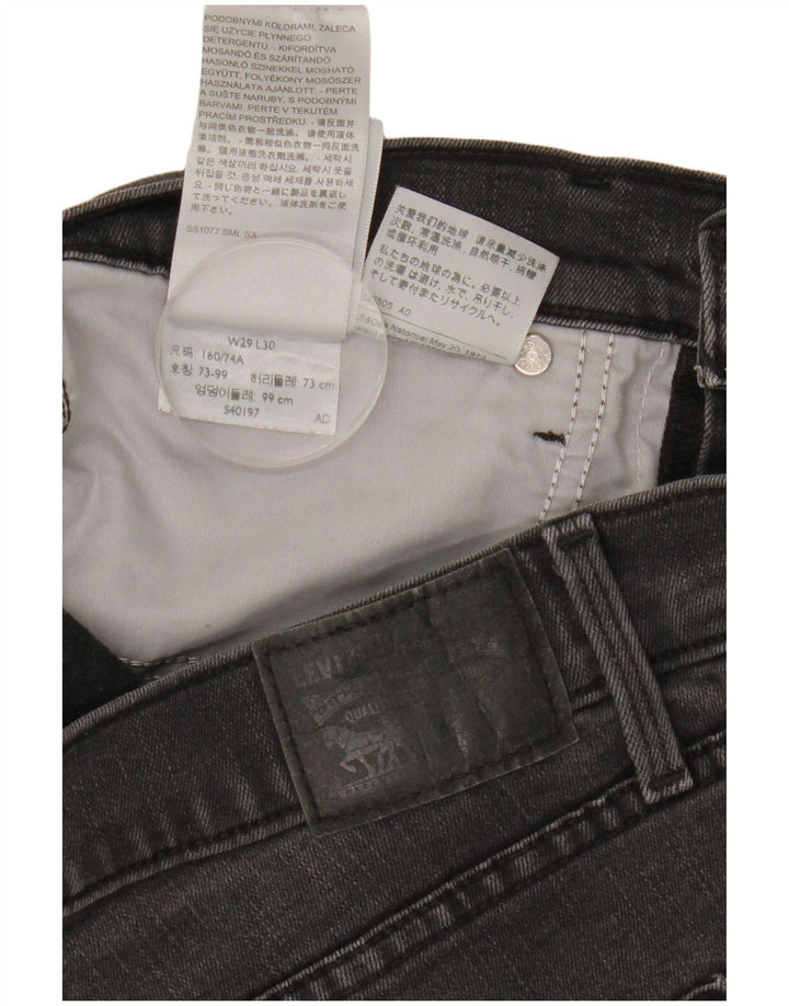 LEVI'S Damen 311 Shaping Skinny Jeans W29 L30 Schwarze Baumwolle