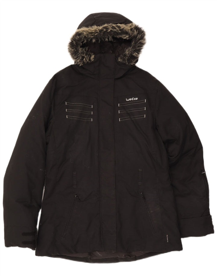 Wed'Ze Damen-Windbreakerjacke mit Kapuze, UK 14, mittelschwarz, Polyamid