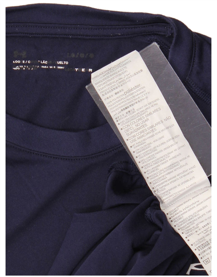 Under Armour Herren T-Shirt Top Large Marineblau Polyester