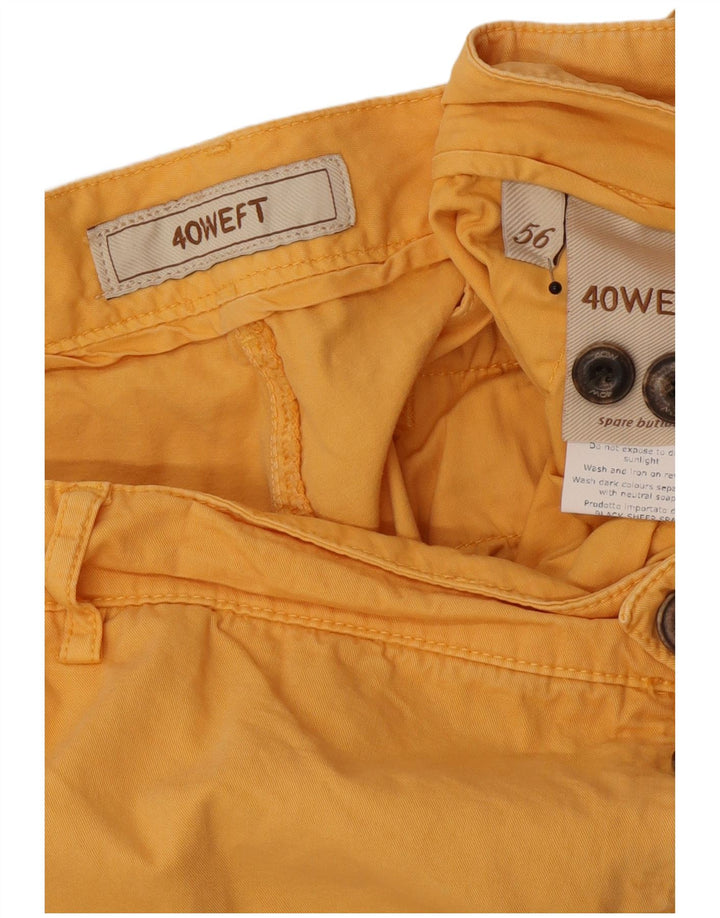 40Weft Herren Cargo Shorts IT 56 3XL W40 Gelbe Baumwolle