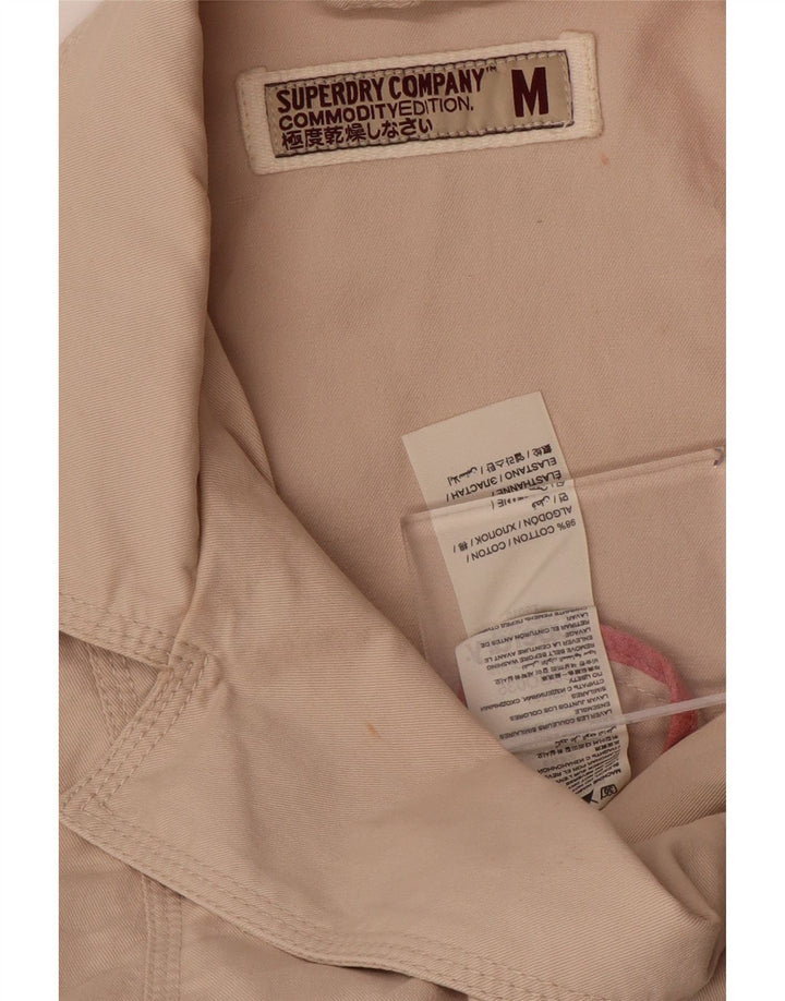 Superdry Damen Trenchcoat UK 14 Mittelbeige Baumwolle