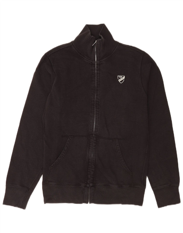 Diesel Herren-Trainingsanzug-Top-Jacke aus mittelschwarzer Baumwolle