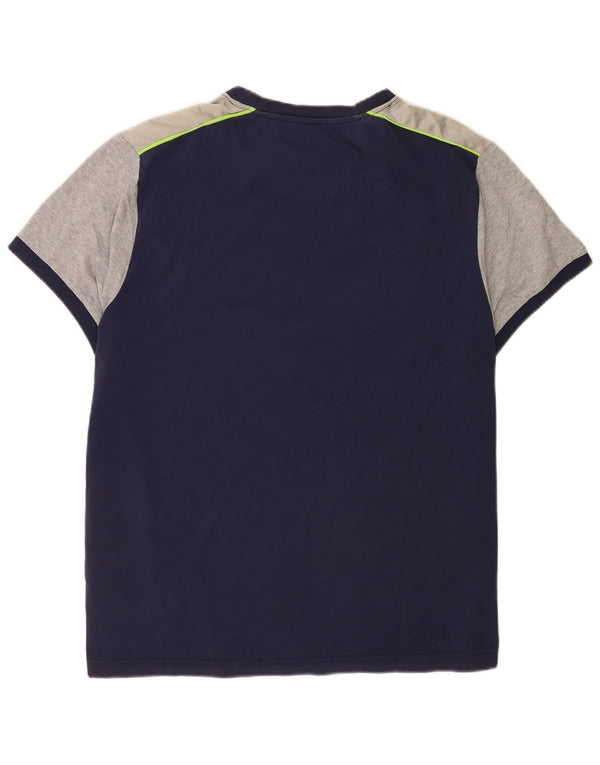 Harmont & Blaine Herren T-Shirt Top 4XL Marineblau Colourblock Baumwolle
