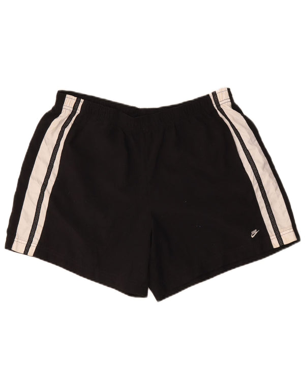 Nike Damen Sportshorts US 12/14 Large Schwarz Colourblock Polyester
