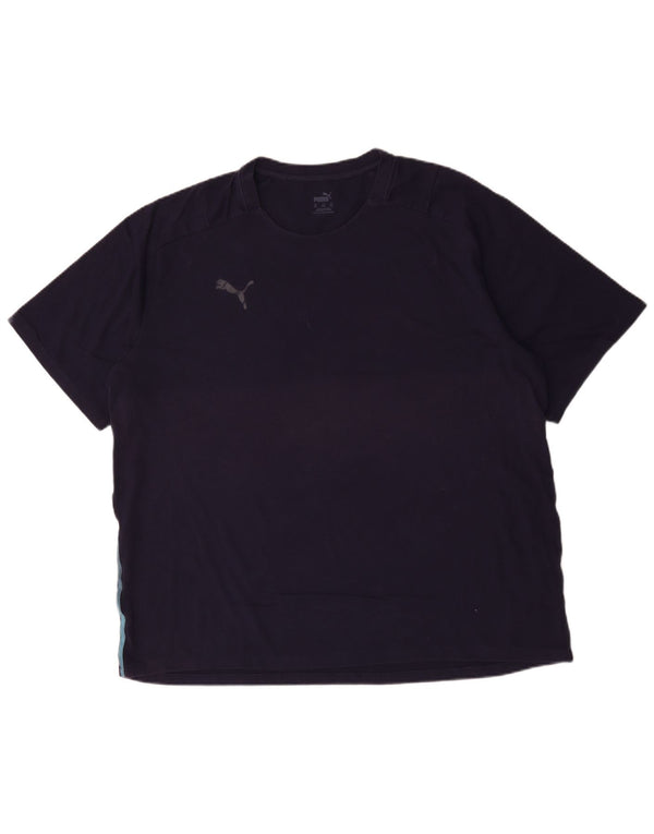 Puma Herren T-Shirt Top 3XL Marineblau Baumwolle