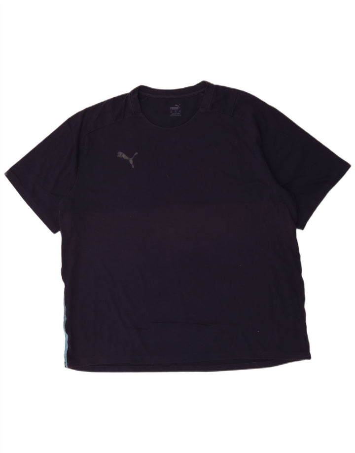 Puma Herren T-Shirt Top 3XL Marineblau Baumwolle