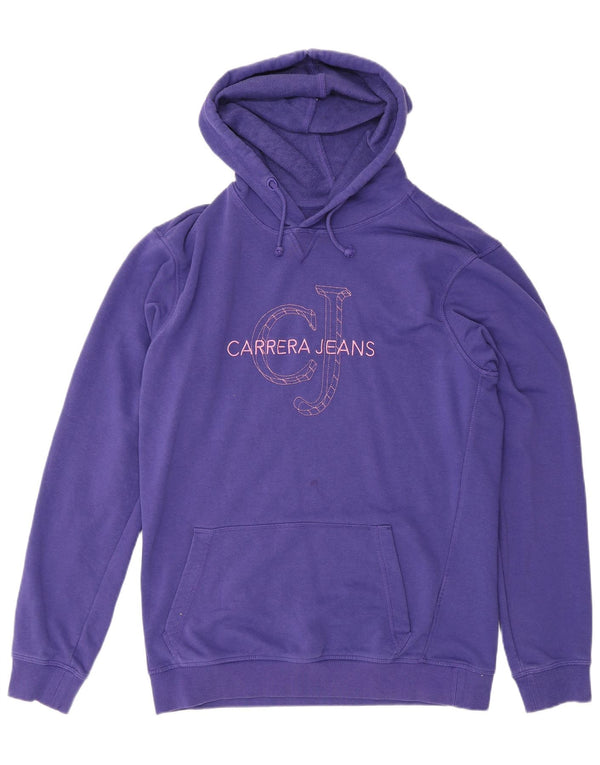 Carrera Womens Graphic Hoodie Pullover UK 16 Large Lila Baumwolle