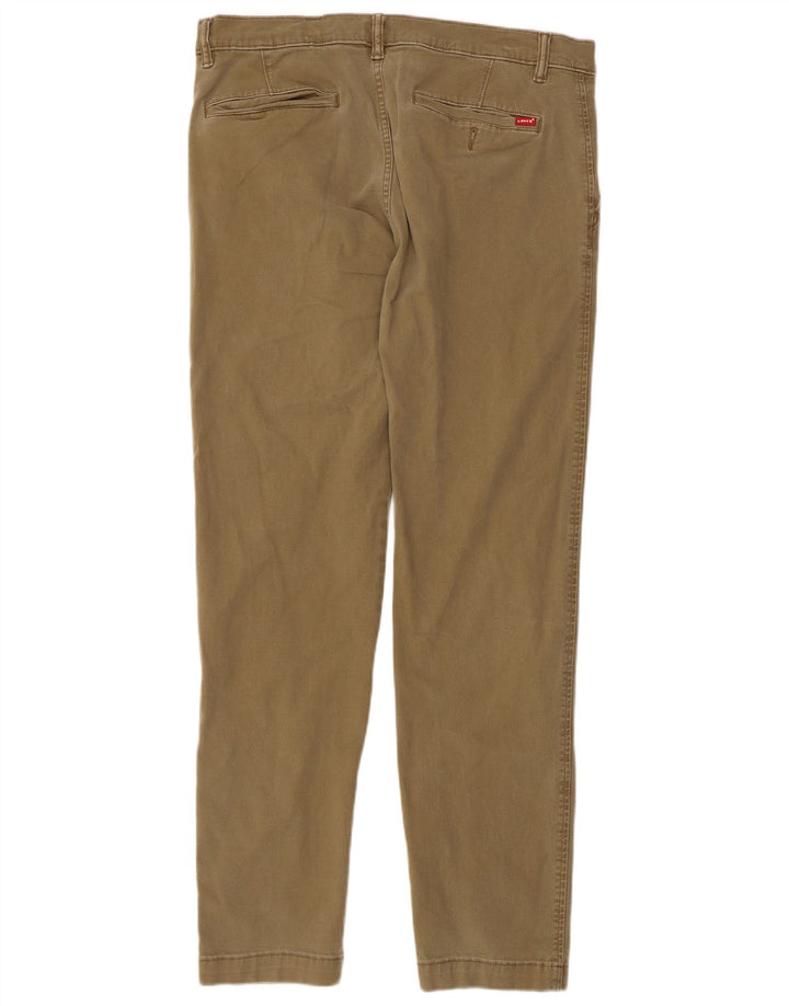 LEVI'S Mens Standard Tapered Chino Trousers W34 L31 Beige Cotton