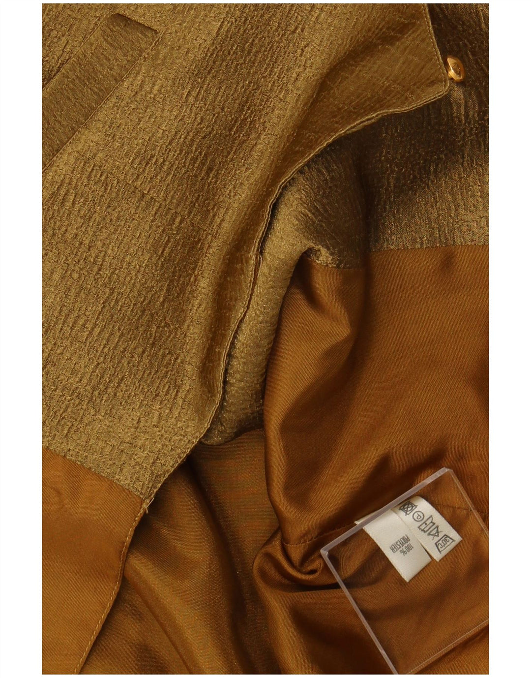 VINTAGE Damen Weste UK 14 Medium Khaki Floral Polyester