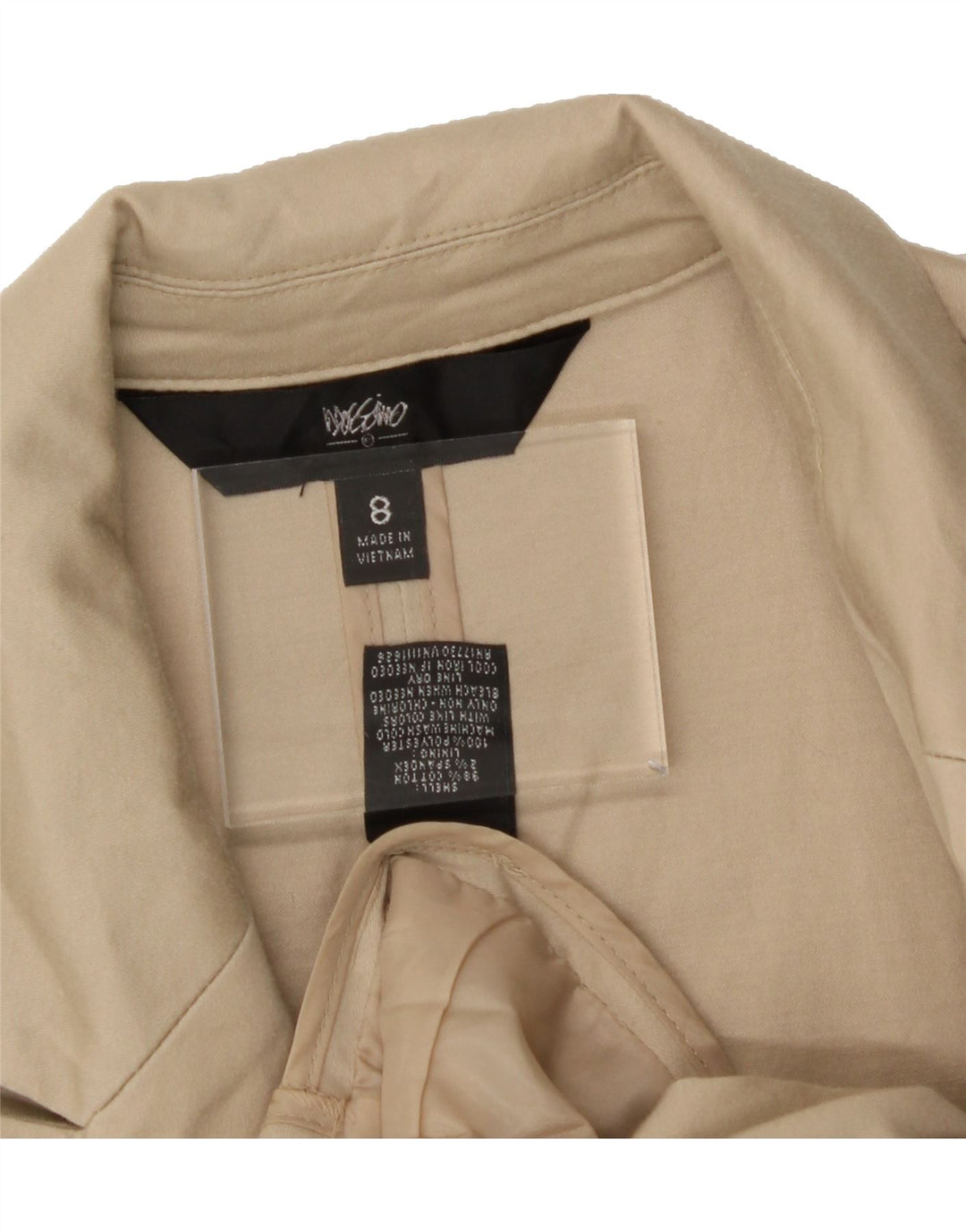 MOSSIMO Womens 1 Button Blazer Jacket US 8 Medium Beige Cotton Vintage Mossimo and Second-Hand Mossimo from Messina Hembry 