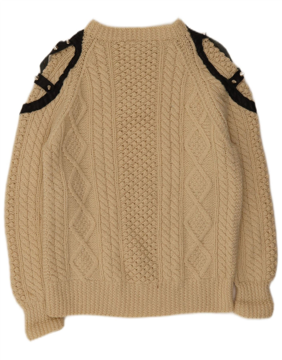 The Ragged Priest Damen-Pullover mit Rundhalsausschnitt, UK 12, Mittelbeige