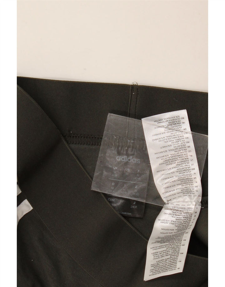 Adidas Damen Leggings UK 12/14 Medium Khaki Baumwolle