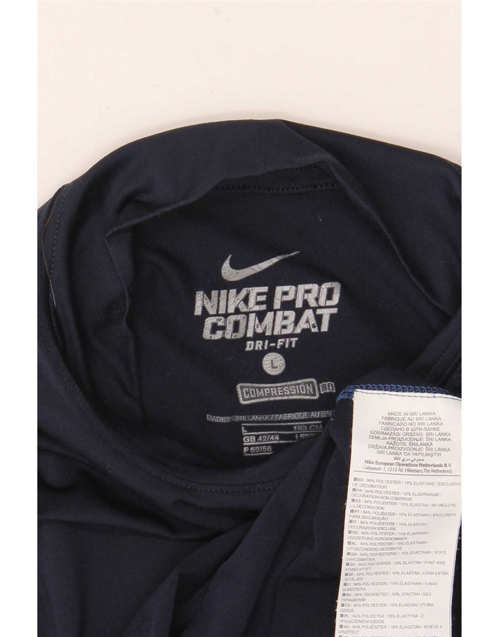 Nike Herren Dri Fit Top Langarm UK 42/44 Large Marineblau Polyester