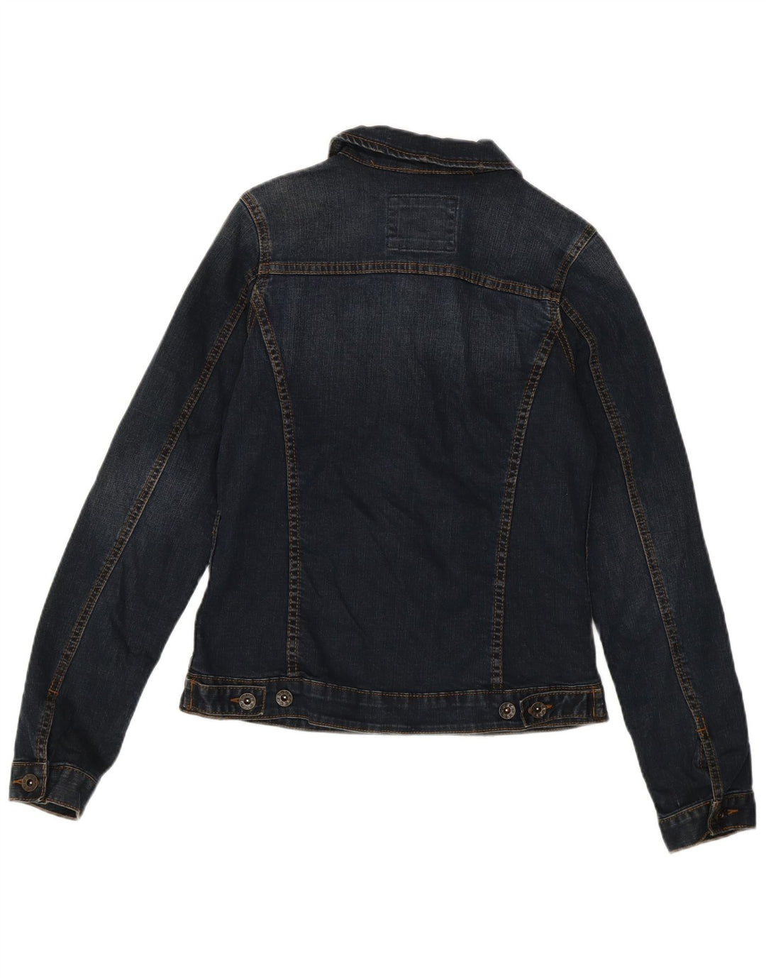 Fat Face Damen Jeansjacke UK 10 Small Marineblaue Baumwolle