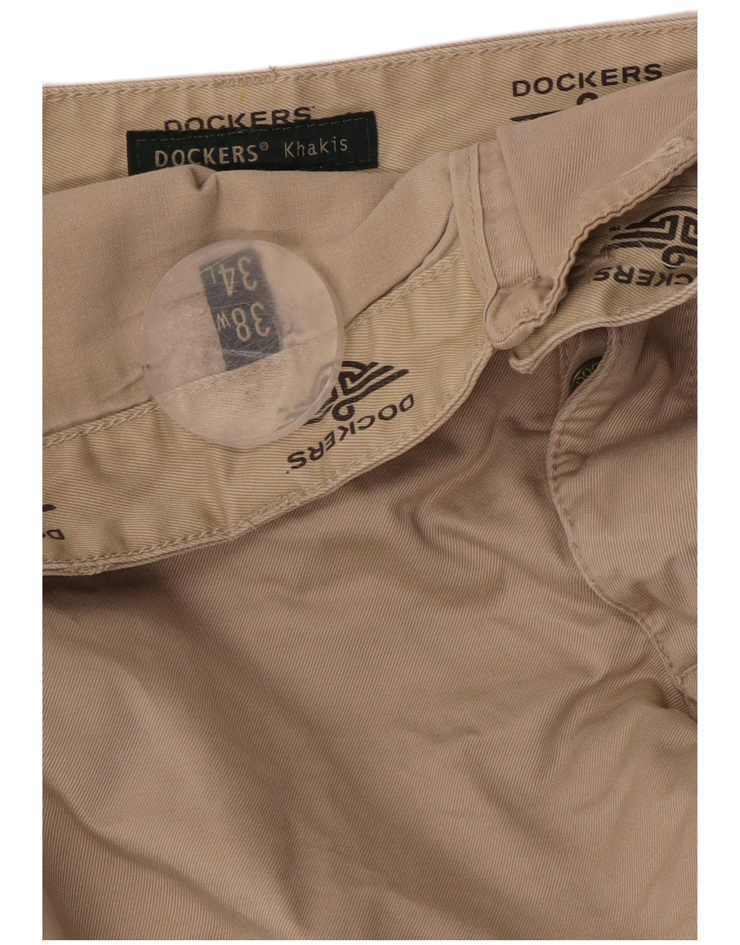 DOCKERS Herren Khakis Straight Chino Hose W38 L34 Beige