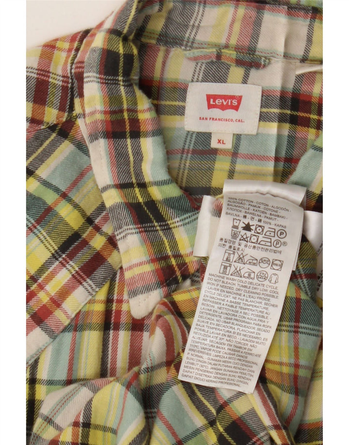 Levi's Herren-Flanellhemd XL, mehrfarbig, kariert, Baumwolle