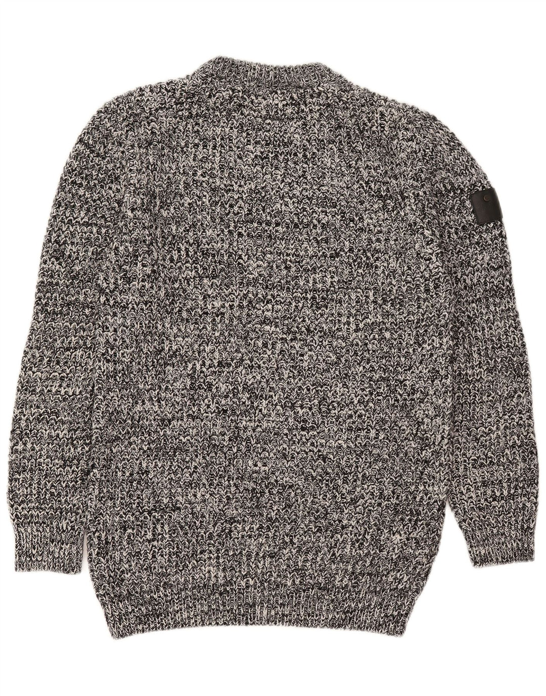 Superdry Herren-Pullover mit Rundhalsausschnitt, groß, grau meliert