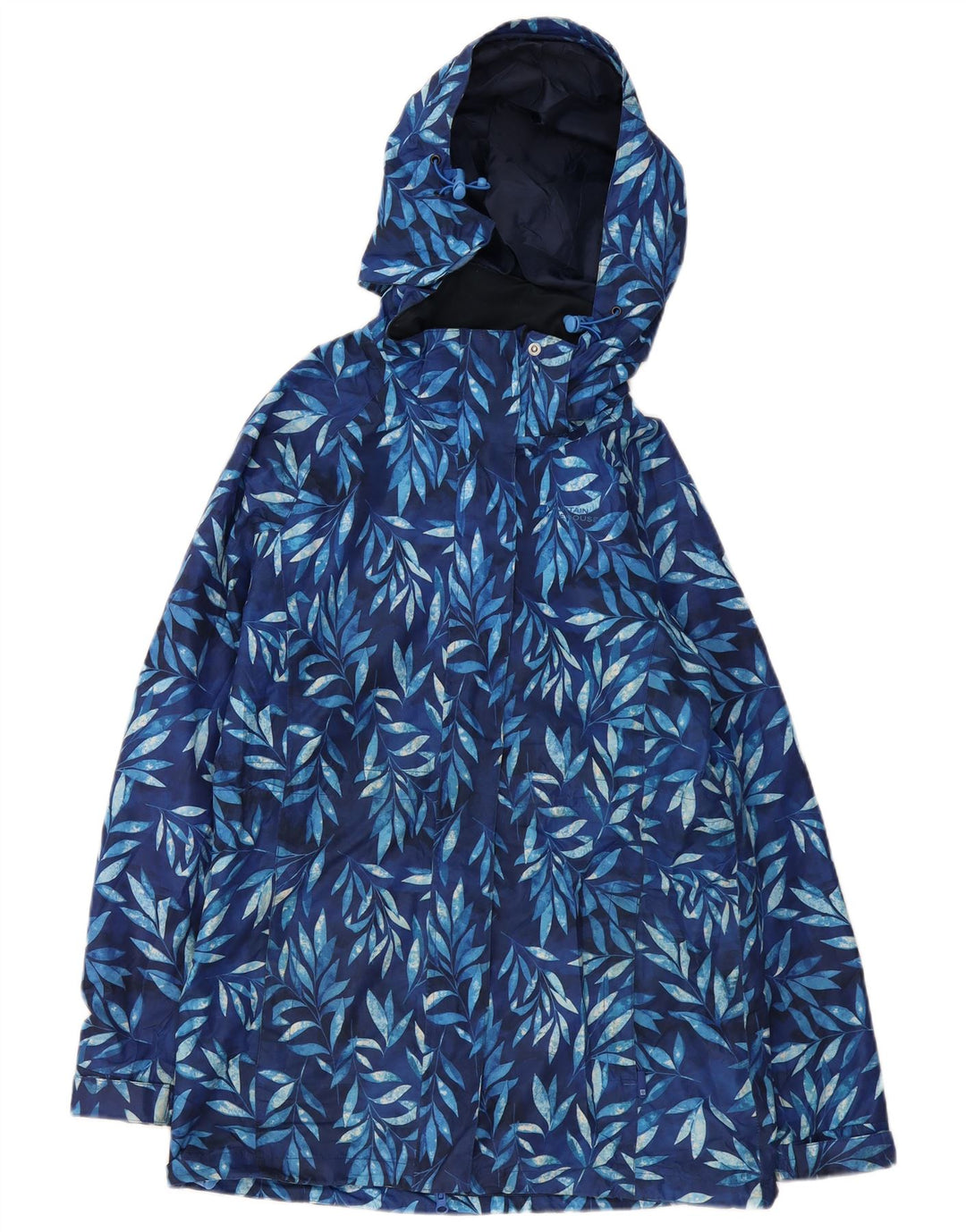 Mountain Warehouse Damen-Regenmantel mit Kapuze, UK 12, Mittel, Marineblau, Blumenmuster