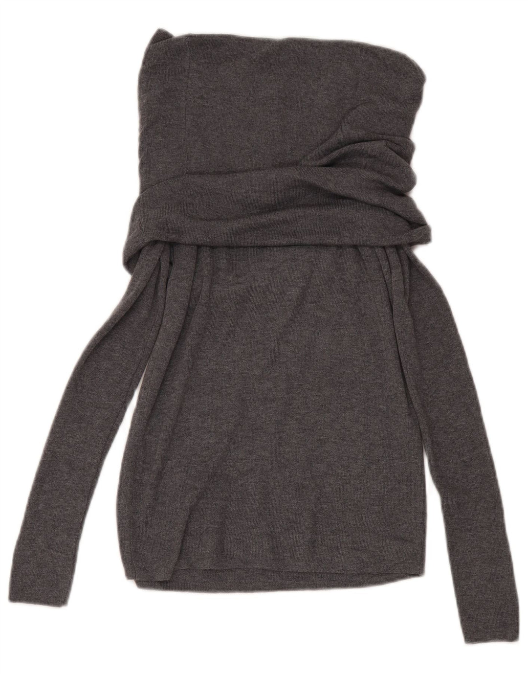 Zara Rollkragenpullover für Damen, UK 14, großes graues Polyester