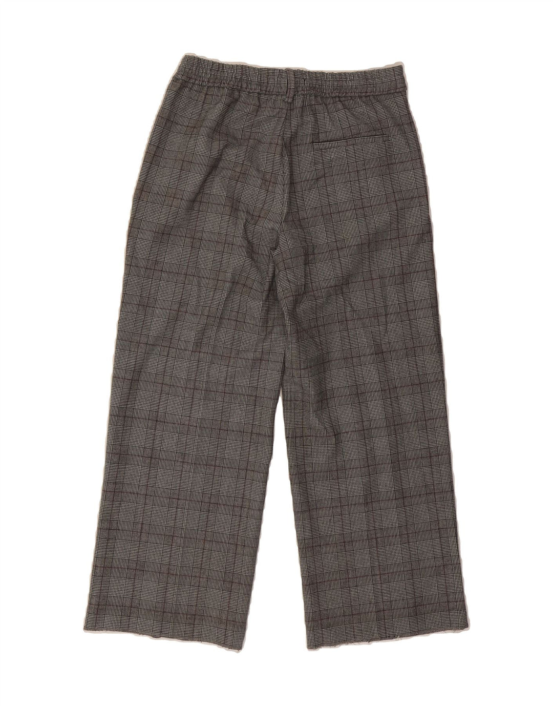 ZARA Womens Wide Leg Cropped Trousers Small W27 L25 Grey Check Vintage Zara and Second-Hand Zara from Messina Hembry 
