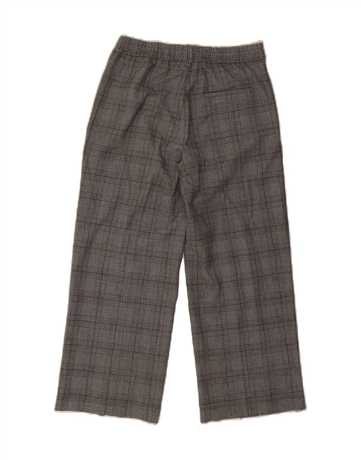 ZARA Womens Wide Leg Cropped Trousers Small W27 L25 Grey Check Vintage Zara and Second-Hand Zara from Messina Hembry 