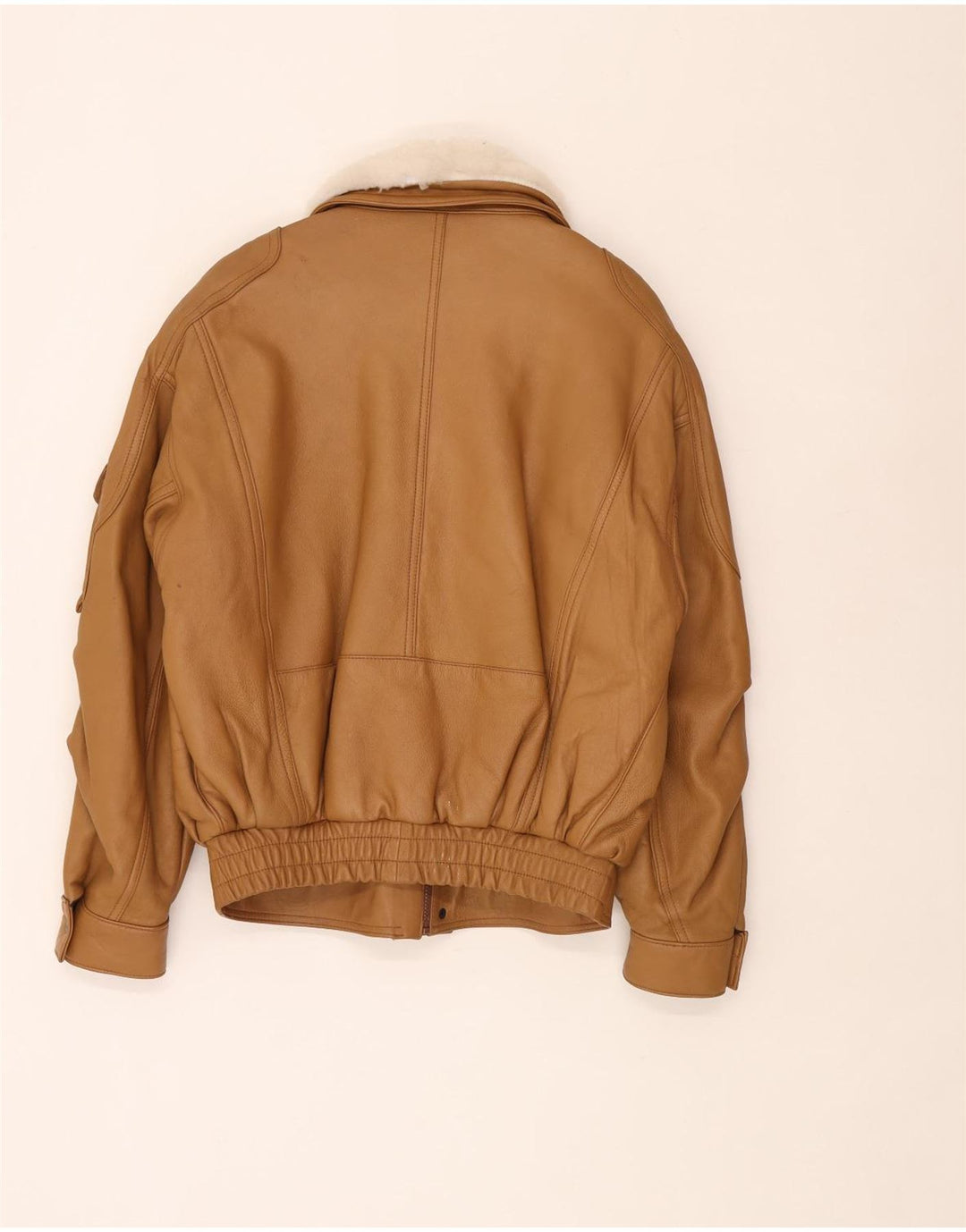 Pointers Herren-Lederjacke mit lockerer Passform, UK 38, mittelbraunes Leder